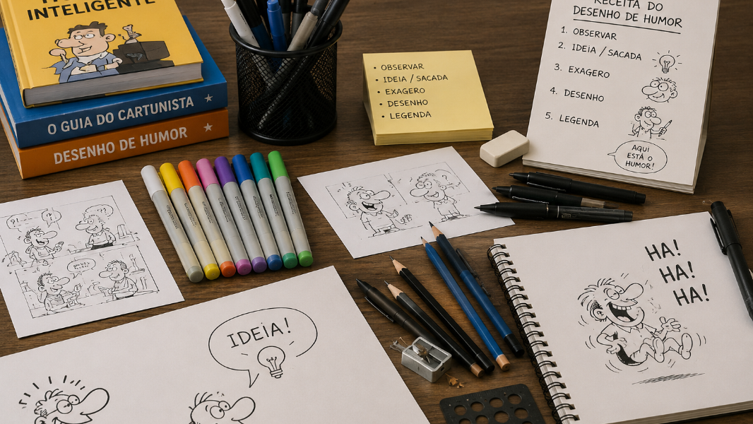 Image Oficina de desenho de humor + Visita mediada exposição "Cartunistas" 
