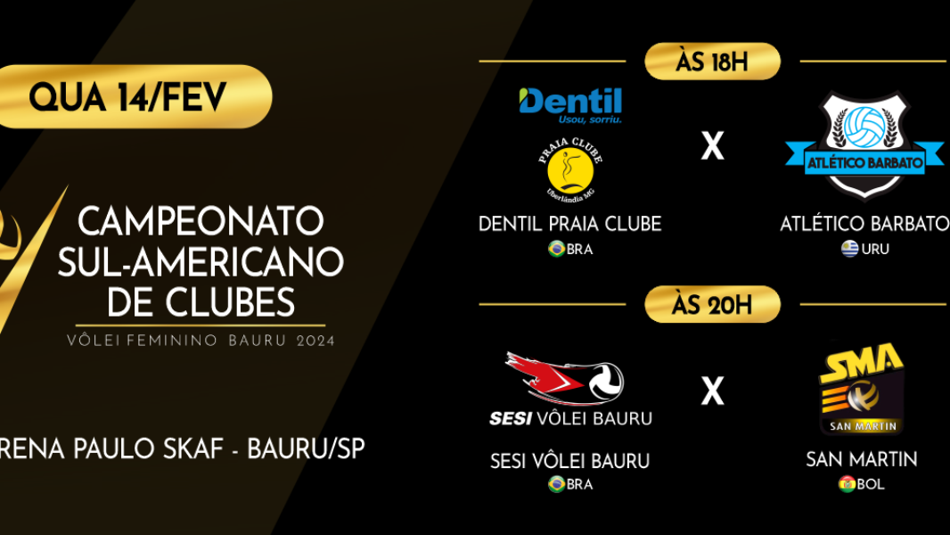 Image Dia 1 - Campeonato Sul-Americano Feminino de Clubes 2024 - Vôlei