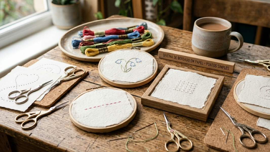 Image Visita a exposição "Pluralidades Insulares" + Oficina de Bordado Sobre Papel 