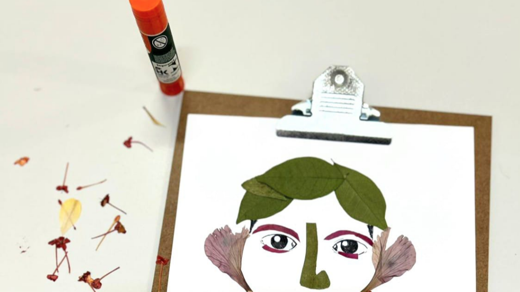 Image Oficina Eco retrato: Autorretrato com elementos da natureza