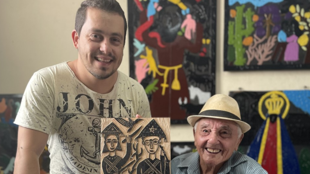 Image OFICINA DE XILOGRAVURA- Exposição J. Borges- O Mestre da Xilogravura