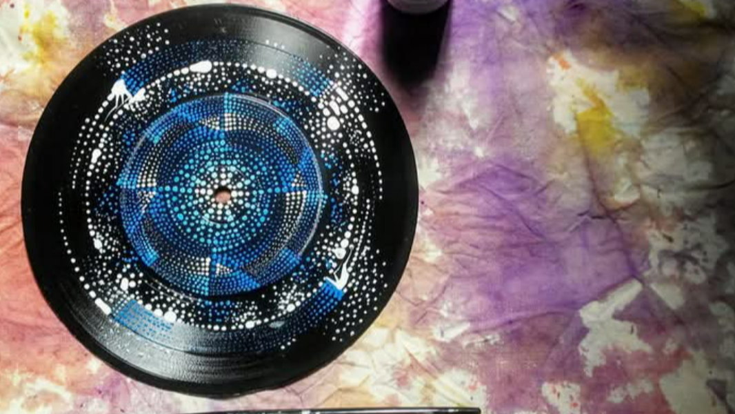 Image Criação de mandalas em disco de vinil