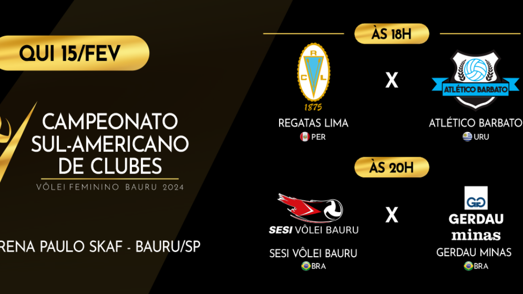 Image Dia 2 - Campeonato Sul-Americano Feminino de Clubes 2024 - Vôlei